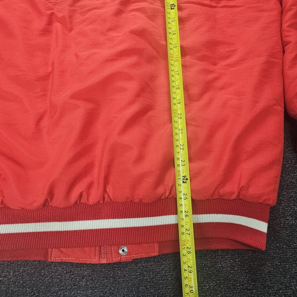 Vintage Starter San Francisco 49ers Jacket Mens Large Red Full Zip Hooded 90s - Picture 13 of 15